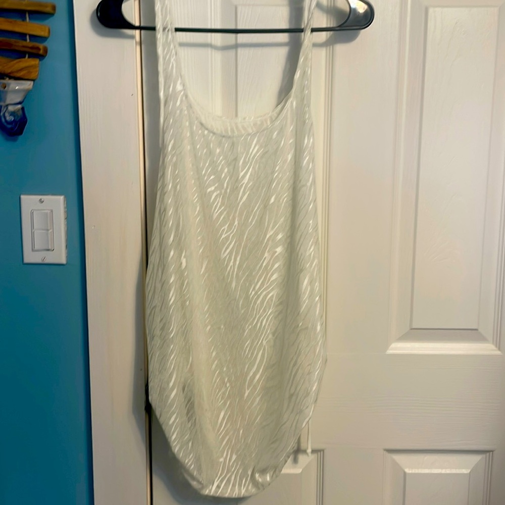 White/cream beach cover up. Size medium